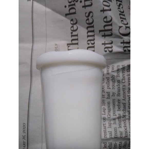 Milk glass tall bud vases (set of 3) - Picture 5 of 5